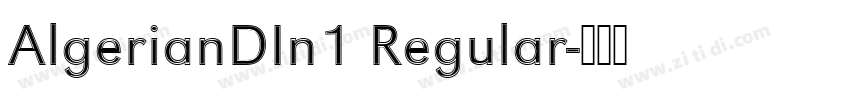 AlgerianDIn1 Regular字体转换
